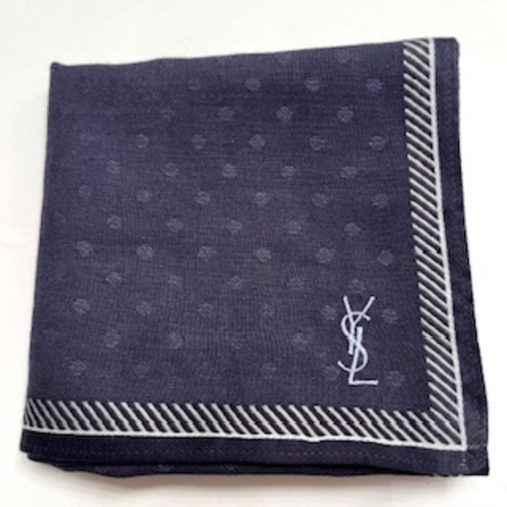 New, Yves Saint Laurent Men’s Handkerchief/Pocketsquare